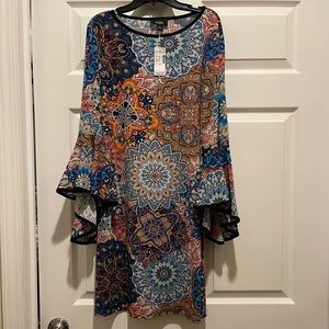 Dressbarn, new with tags, MSK dress with bell sleeves